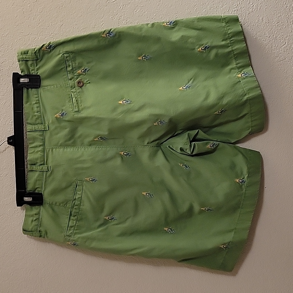 J. Crew Flat Front Shorts - Green - 33w - Picture 9 of 13